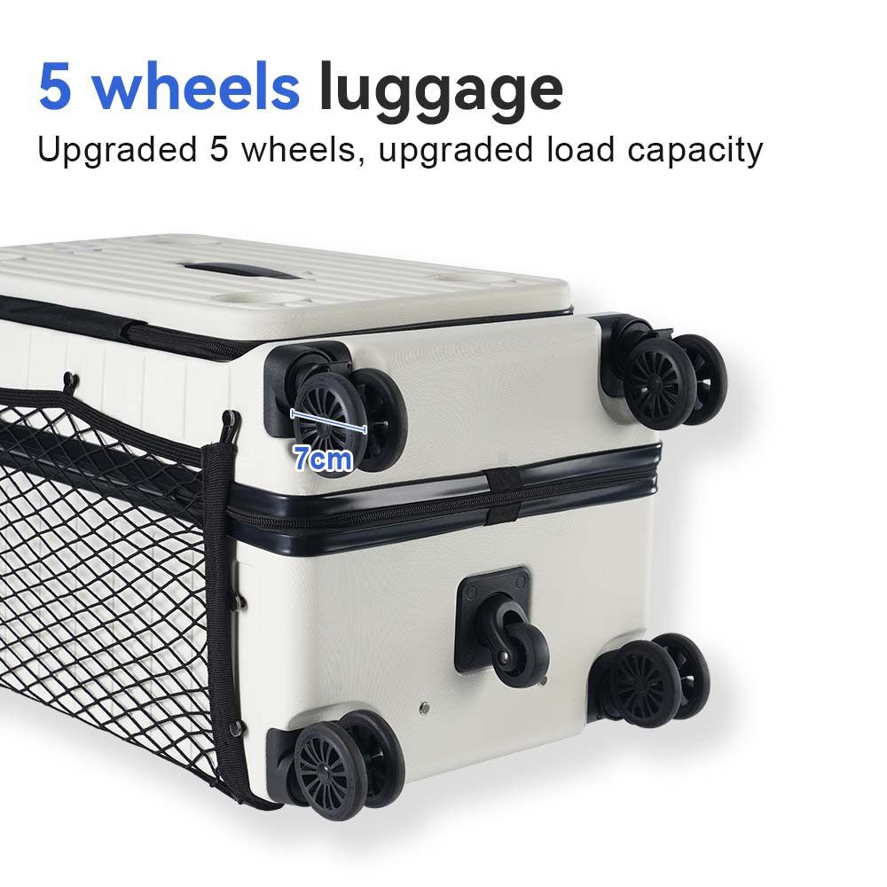 5 Wheels Luggage Suitcase
