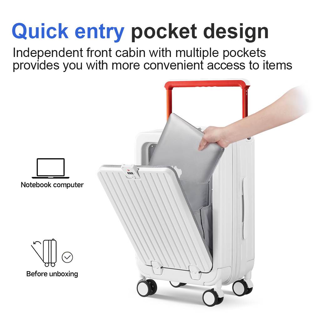 Luxury Wide Trolley Luggage Set 2-Piece