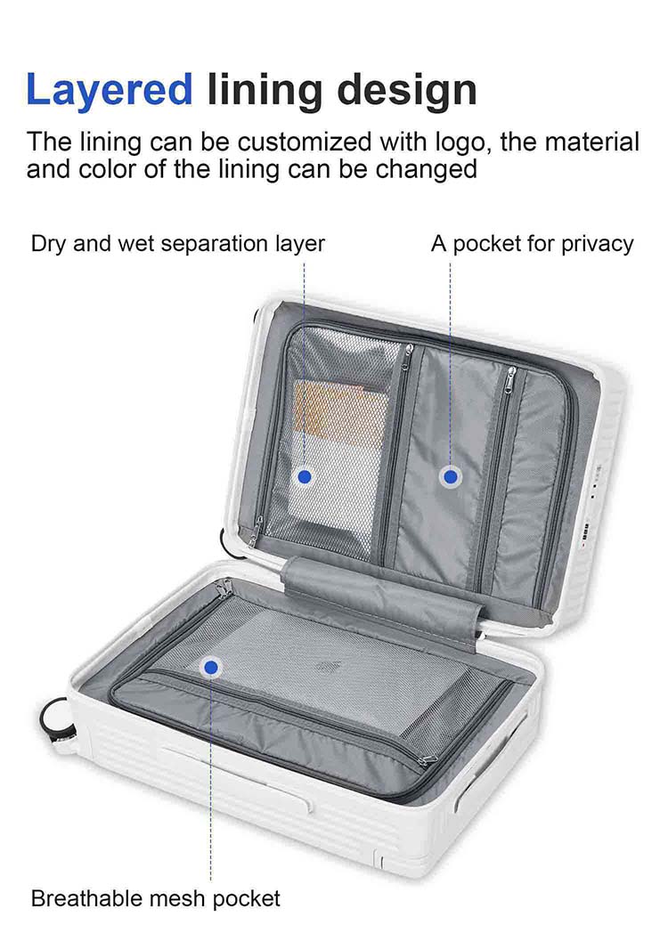 Wide Handle Luggage Suitcase