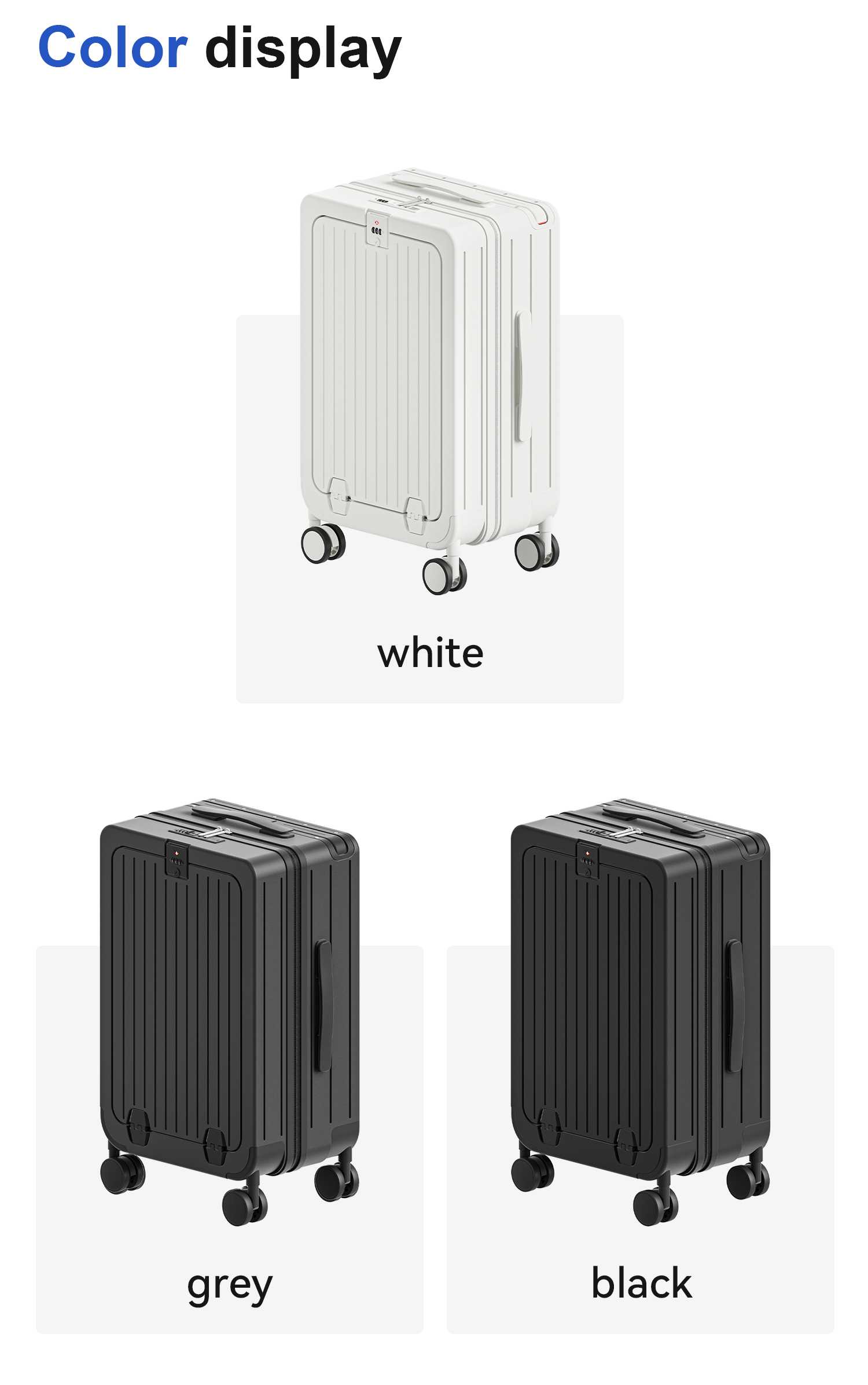 Wide Trolley PC Luggage Sets