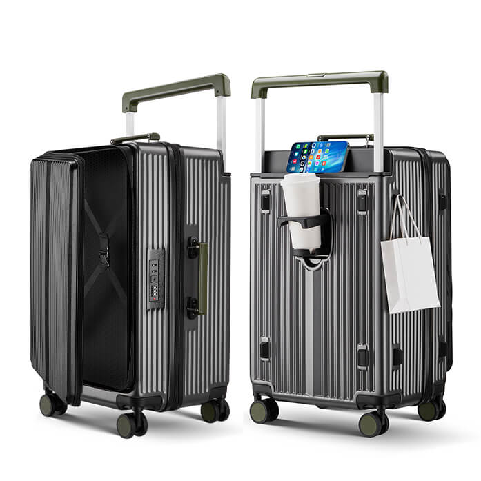 wide handle travel trolley case suitcase