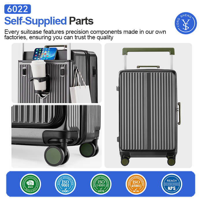 front side opening luggage bag suitcase
