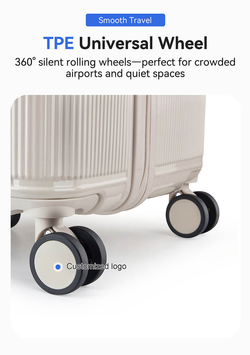 Large Capacity Suitcase with 5 Spinner Wheels