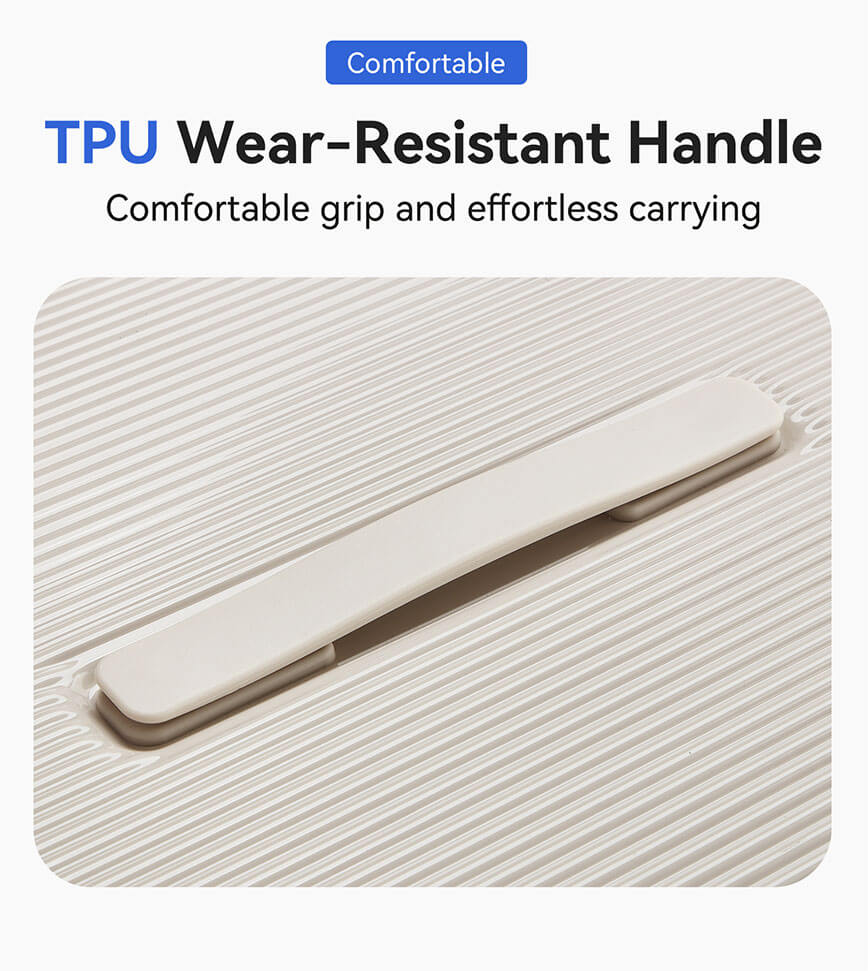 Travel suitcase with soft handle