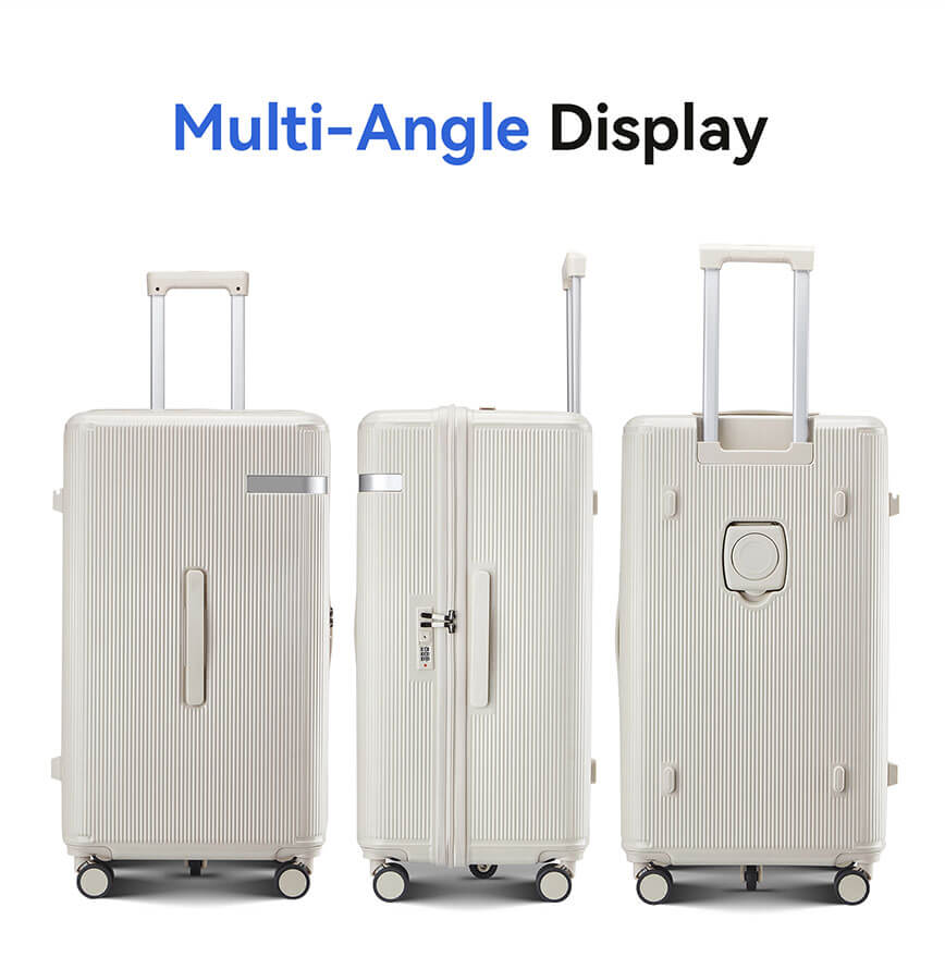 Travel suitcase with soft handle