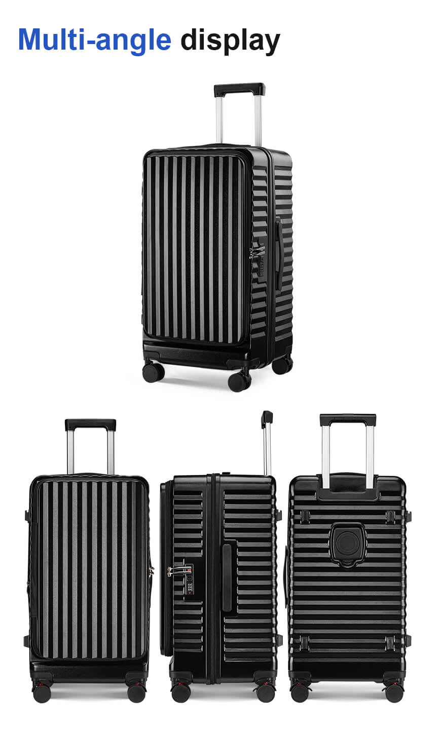 With Multi-Compartment Lining PC Material Suitcase