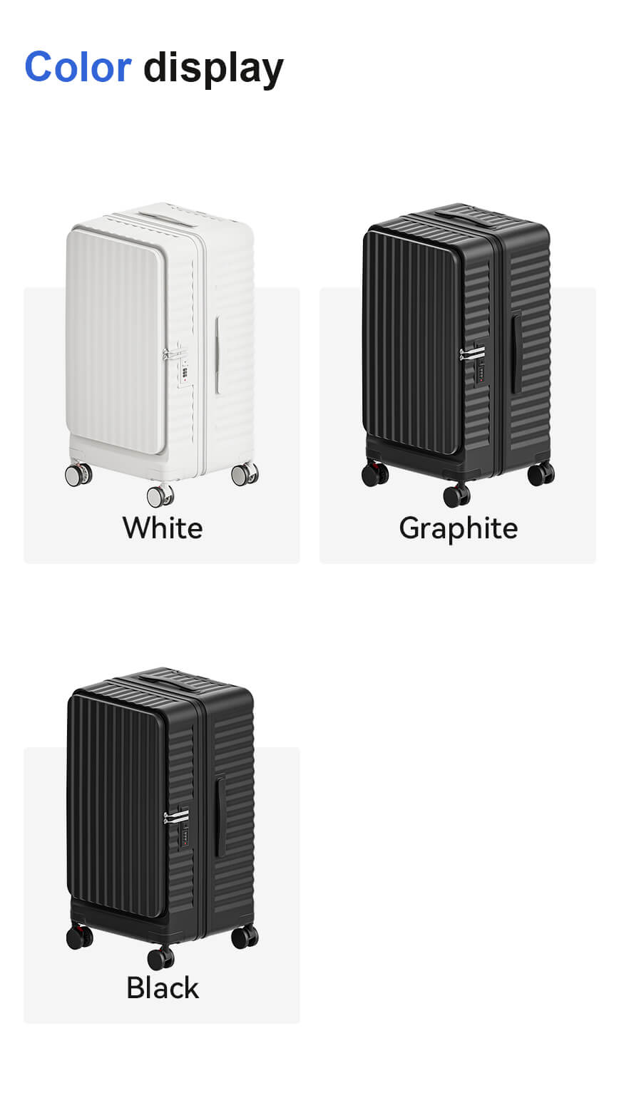 With Multi-Compartment Lining PC Material Suitcase