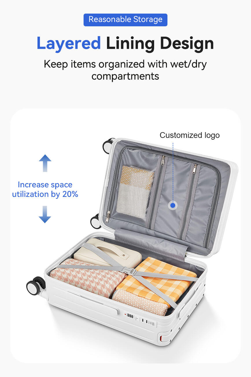 Multi-Functional wide handle suitcase set