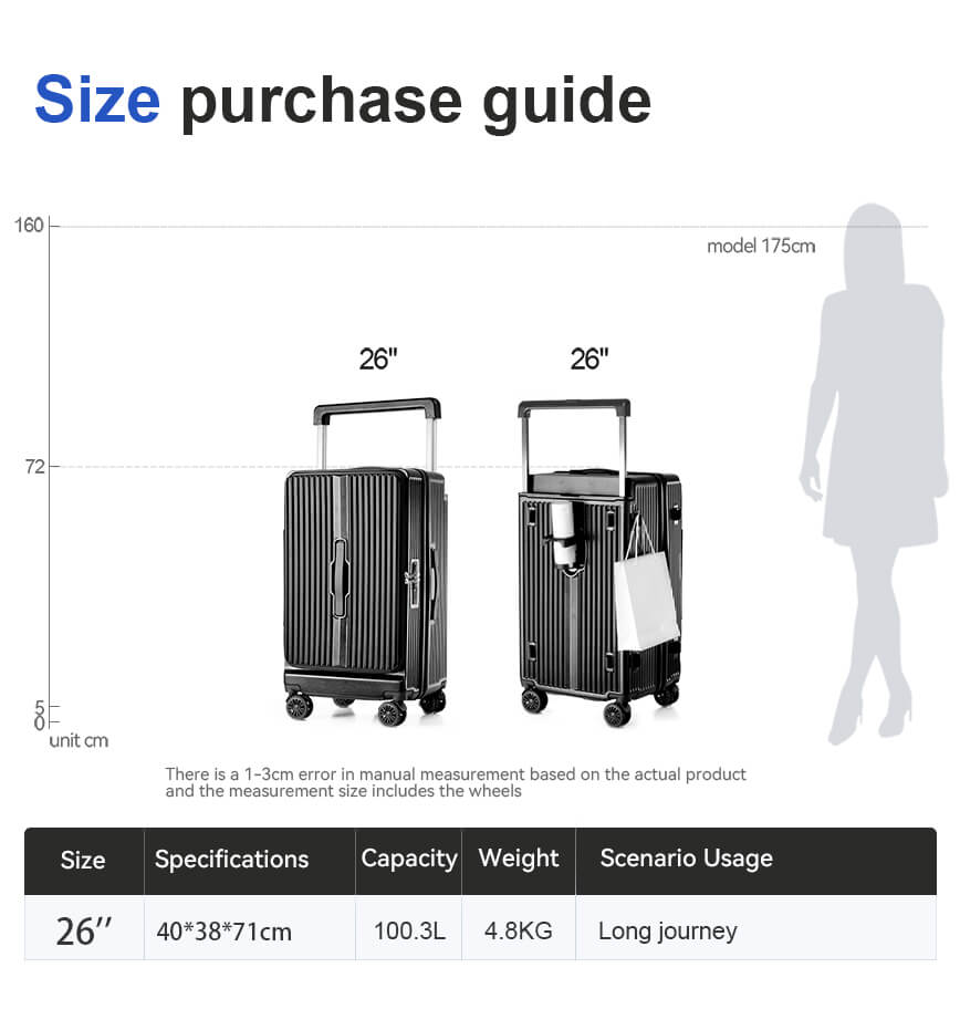 Expandable Cabin Luggage Trolley Case