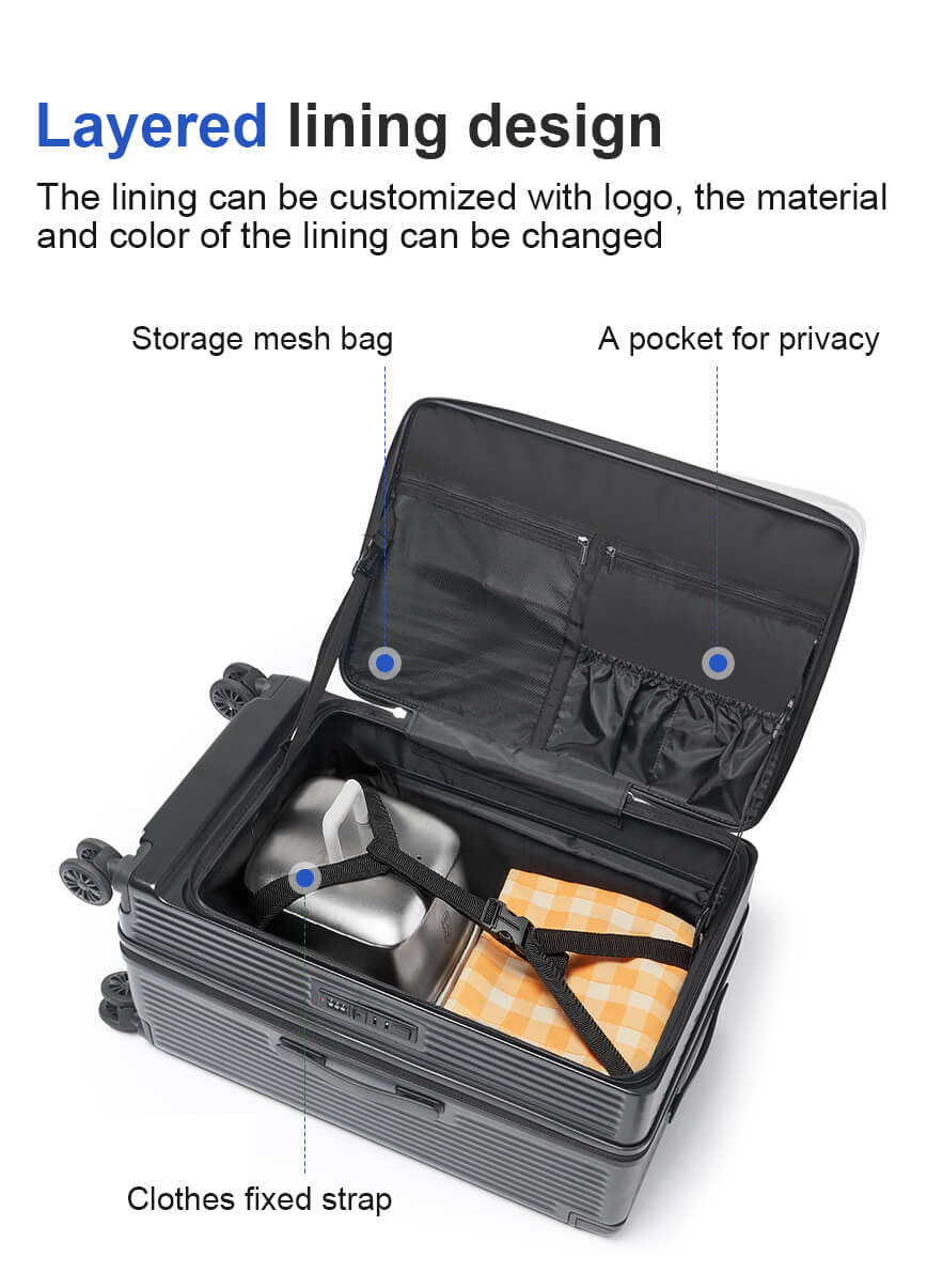 Elegant Expandable Wide Handle Luggage