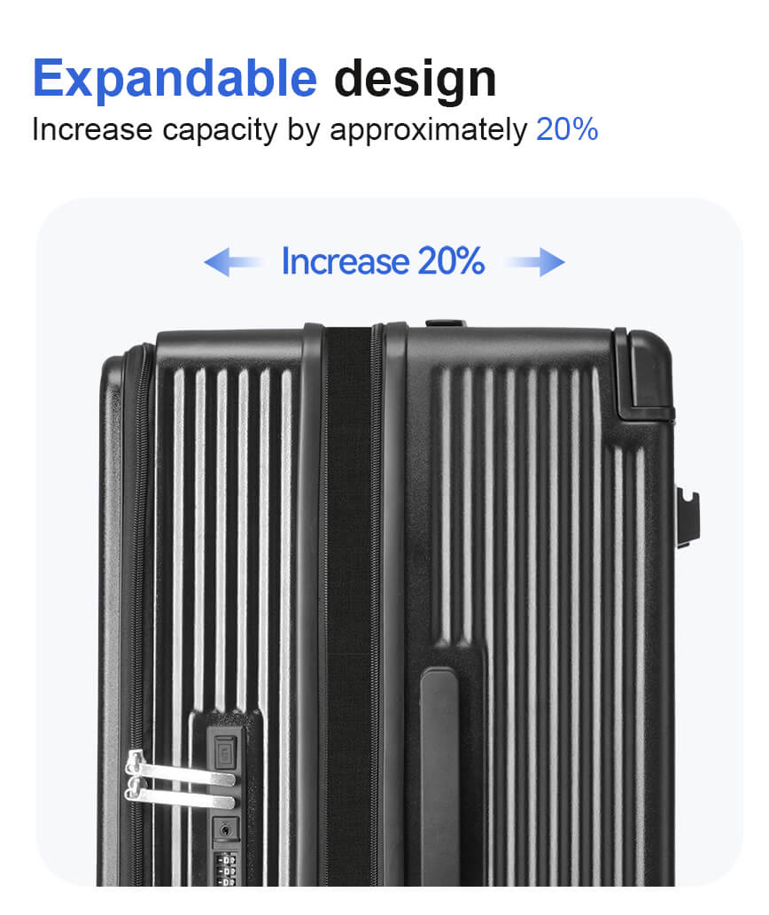 Expandable Cabin Luggage Trolley Case