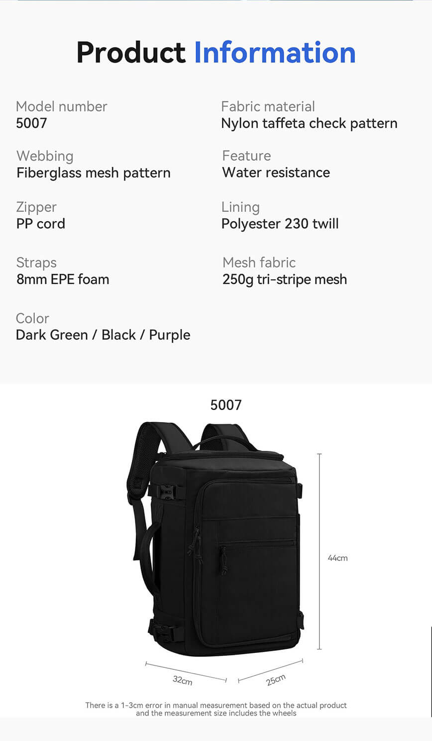 Large Capacity Nylon Travel Backpack