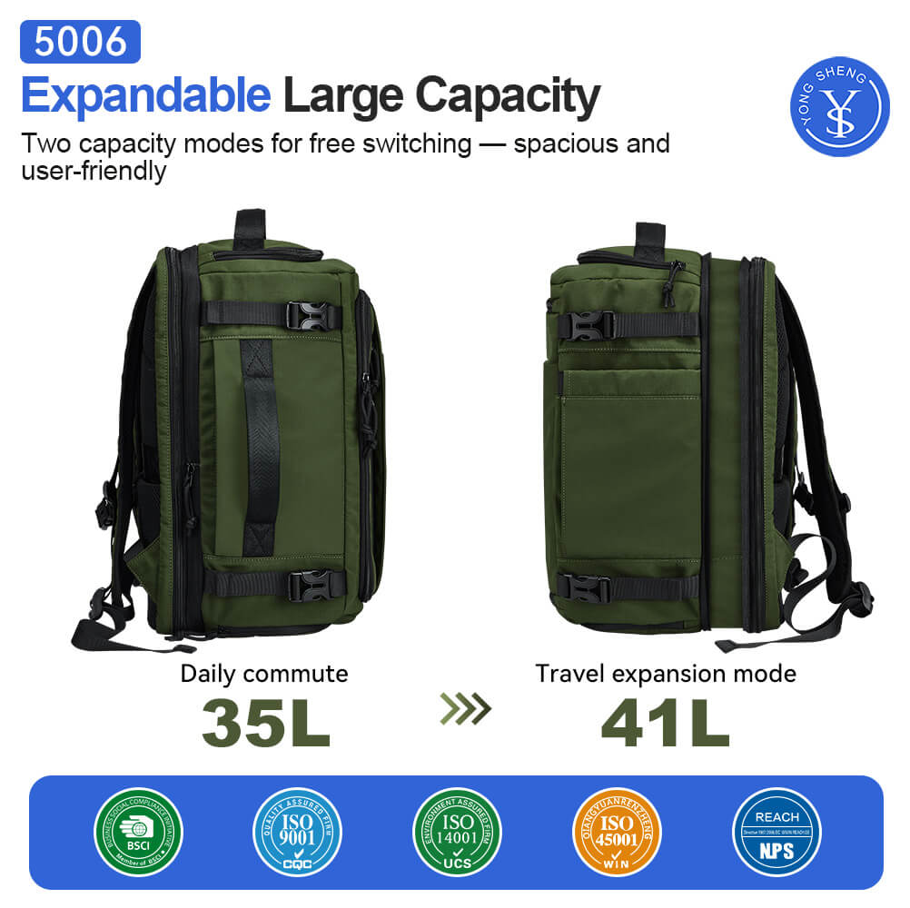 travel backpack with shoe compartment