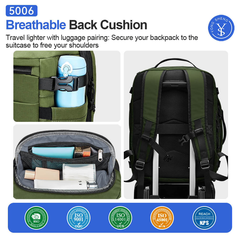 multiple pockets travel laptop backpack