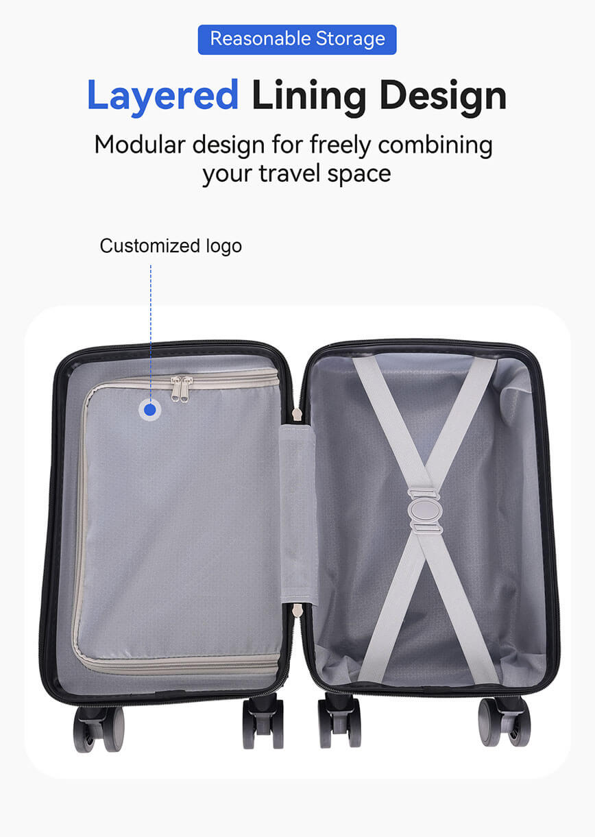 Durable ABS and PC Travel Suitcase for Flight